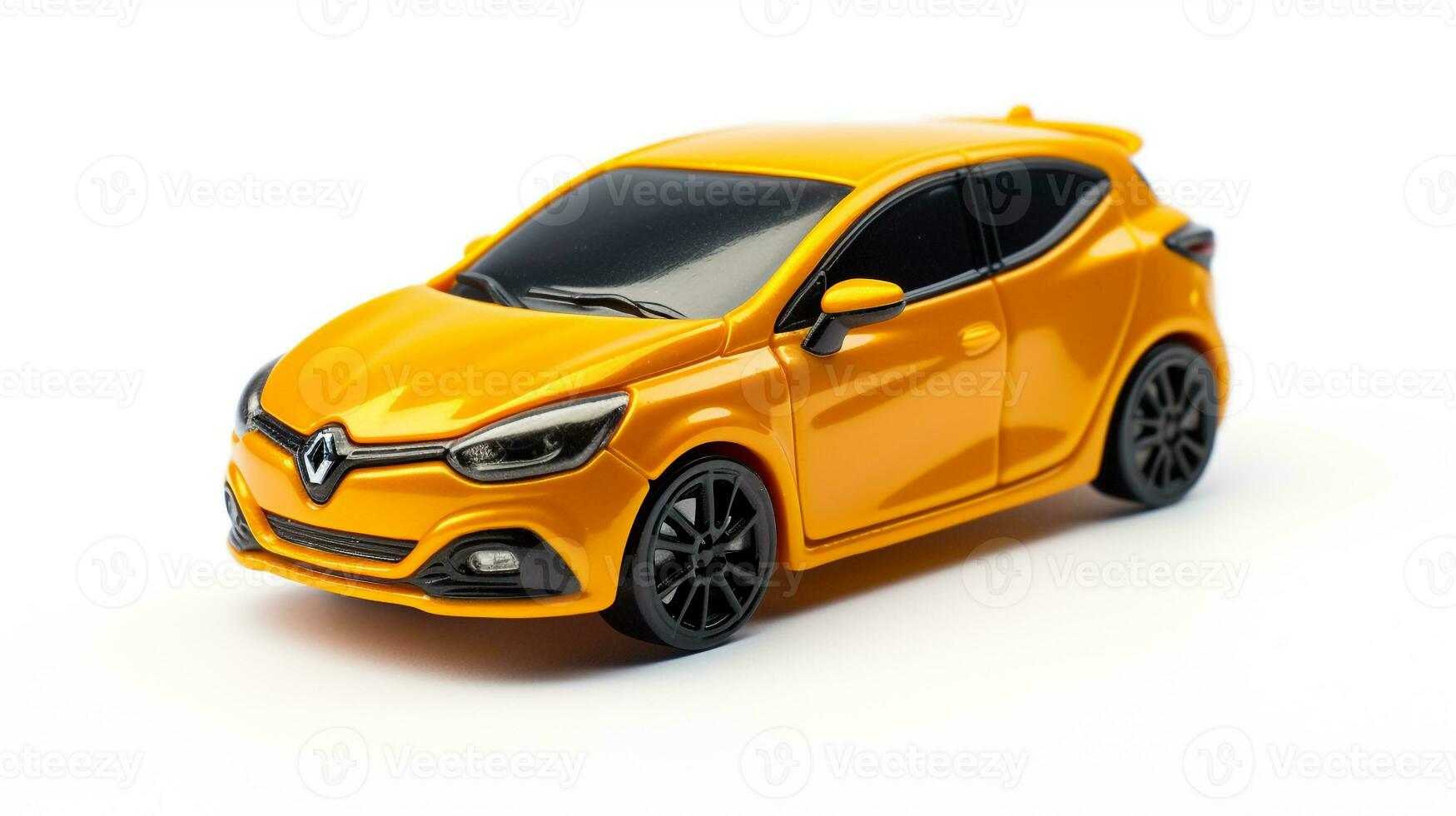 Displaying a 3D miniature Hatchback car. Generative AI photo