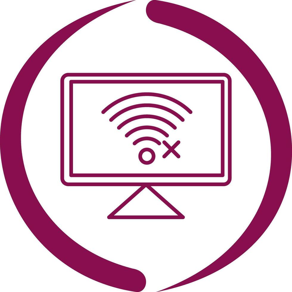Disconnected Network Vector Icon