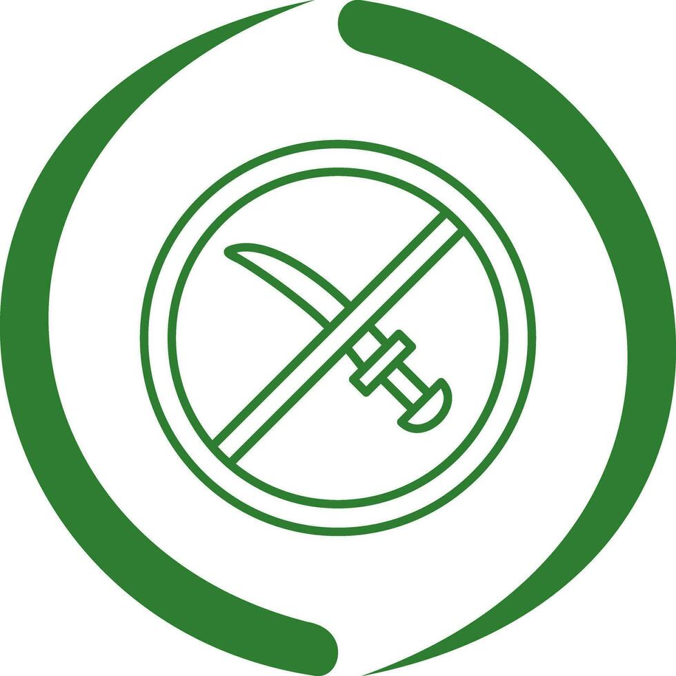 No Weapons Vector Icon