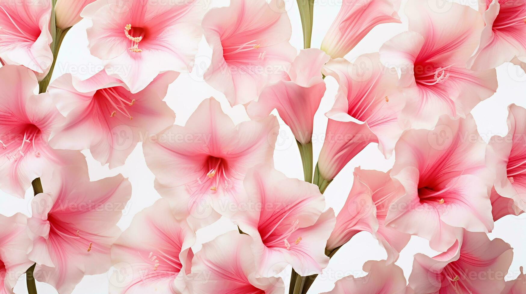 Gladiolus flower patterned background. Flower texture background. Generative AI photo