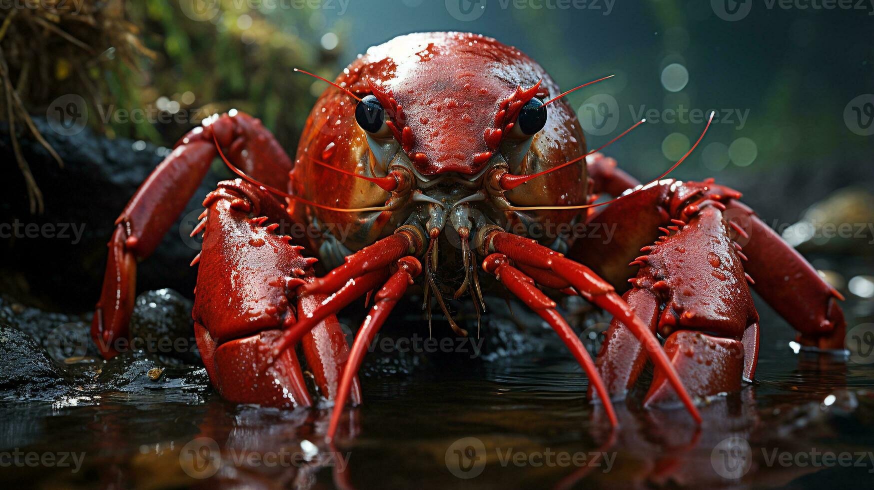 Close-up photo of a Yabby looking any direction. Generative AI