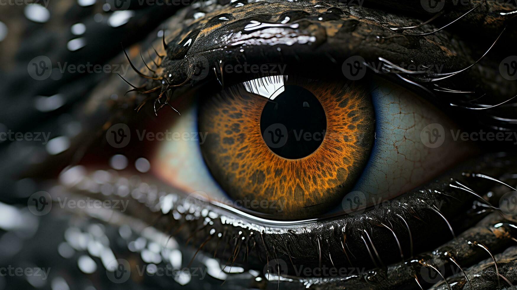 Close-up photo of a Alligator looking in their habitat. Generative AI