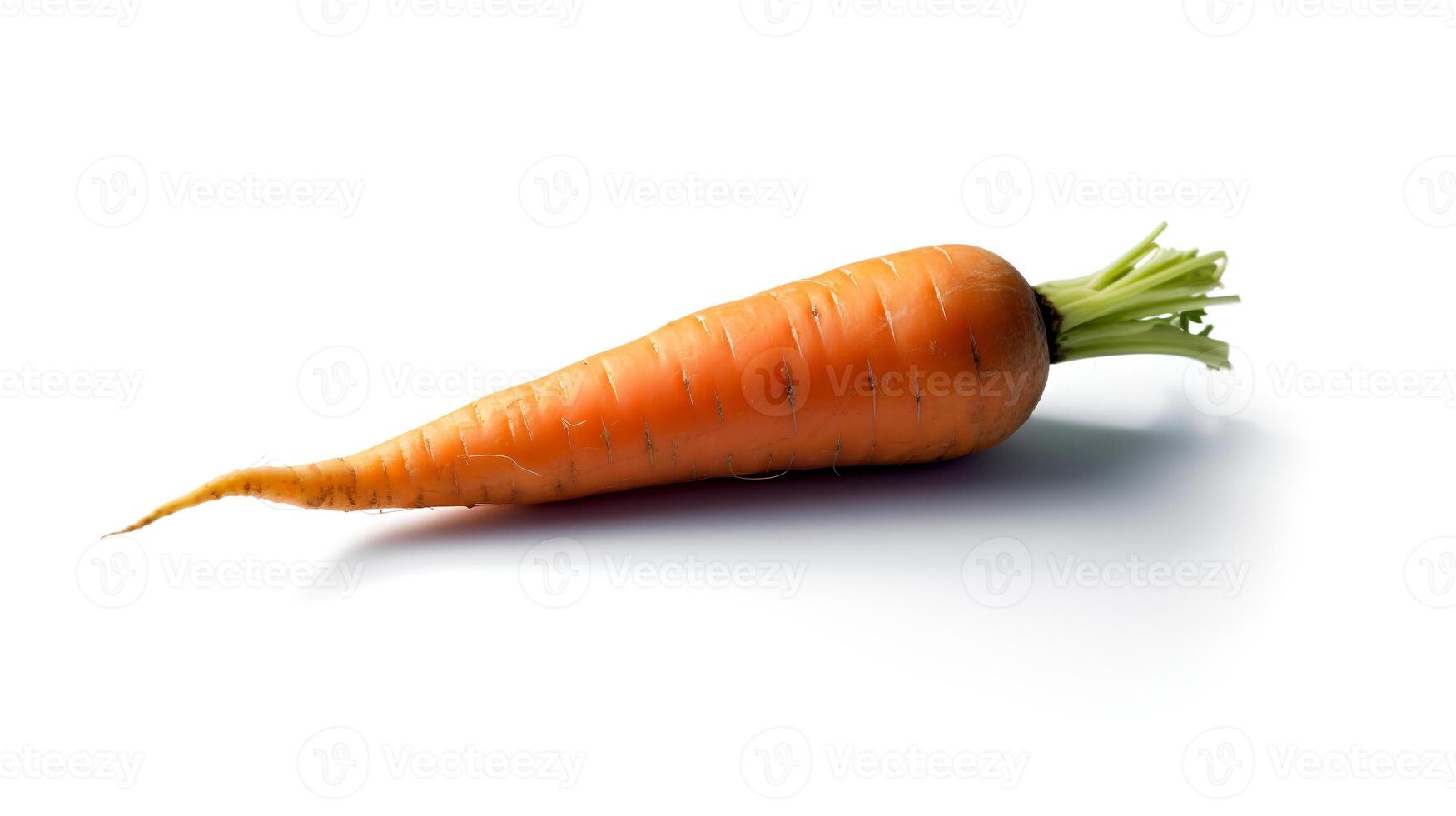 Photo of Carrot isolated on white background. generative ai