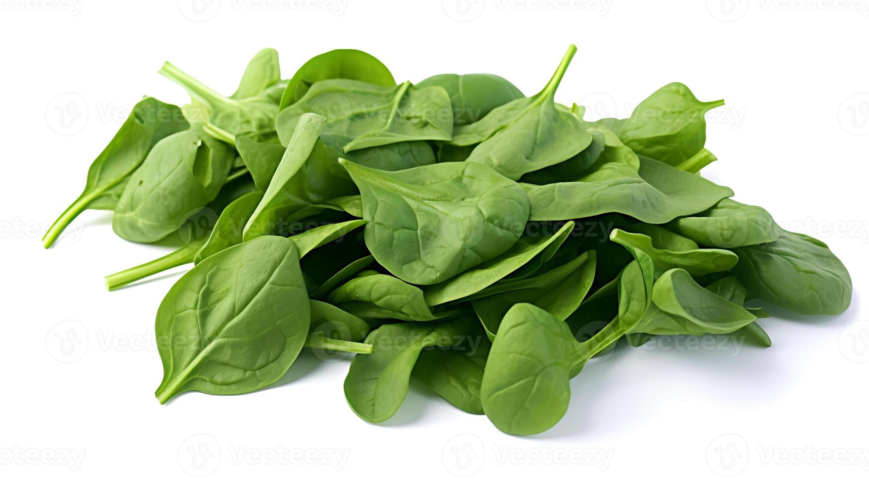 Photo of Spinach isolated on white background.