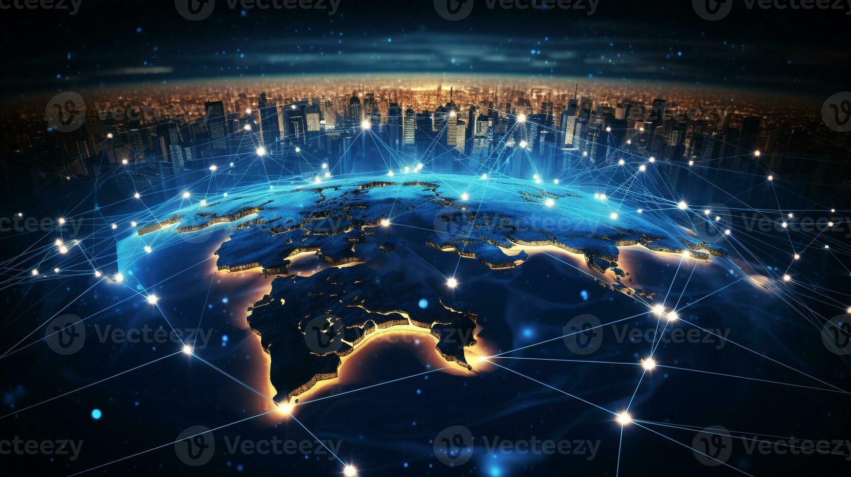 Internet networking background photo