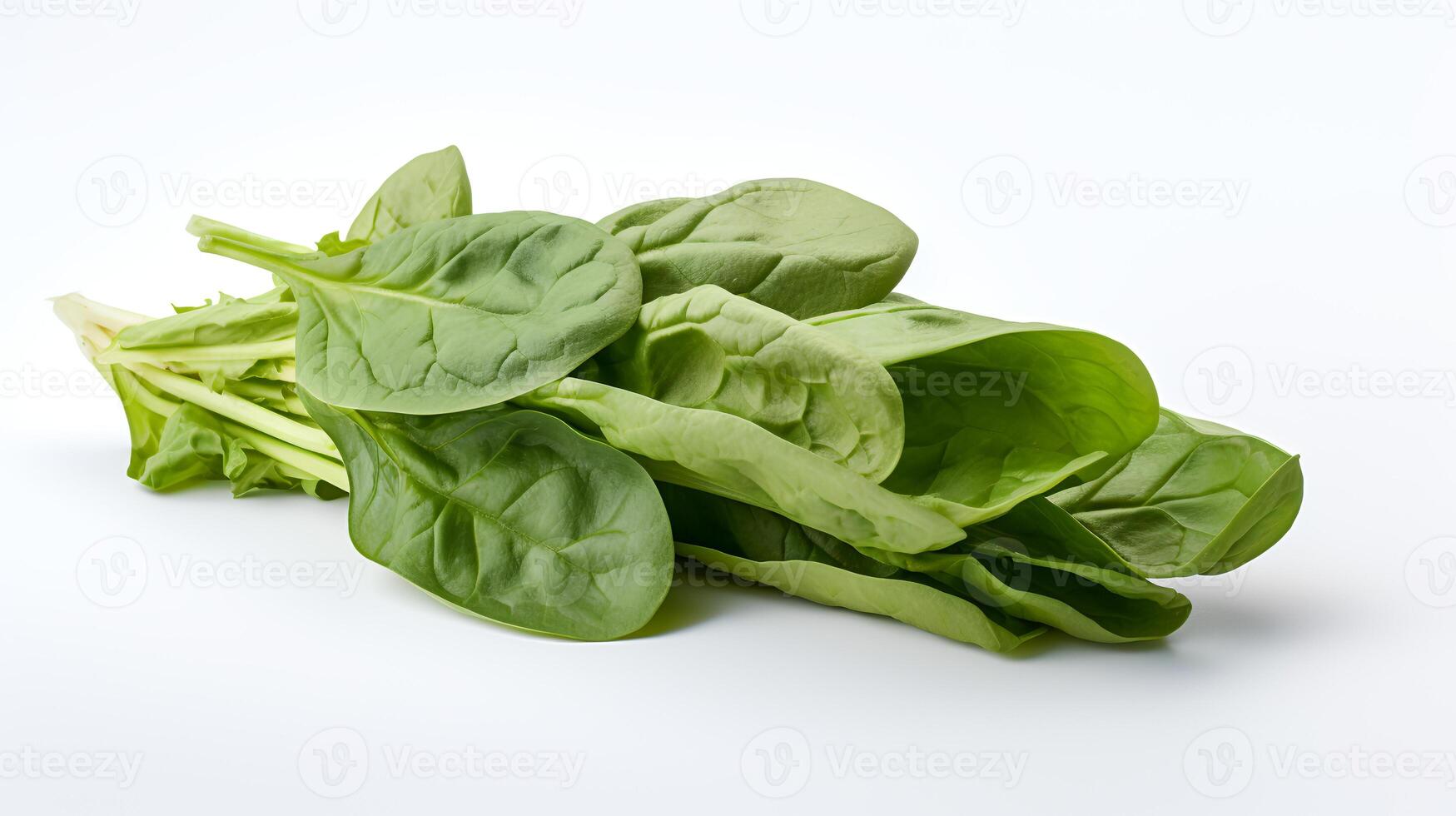 Photo of Spinach isolated on white background.