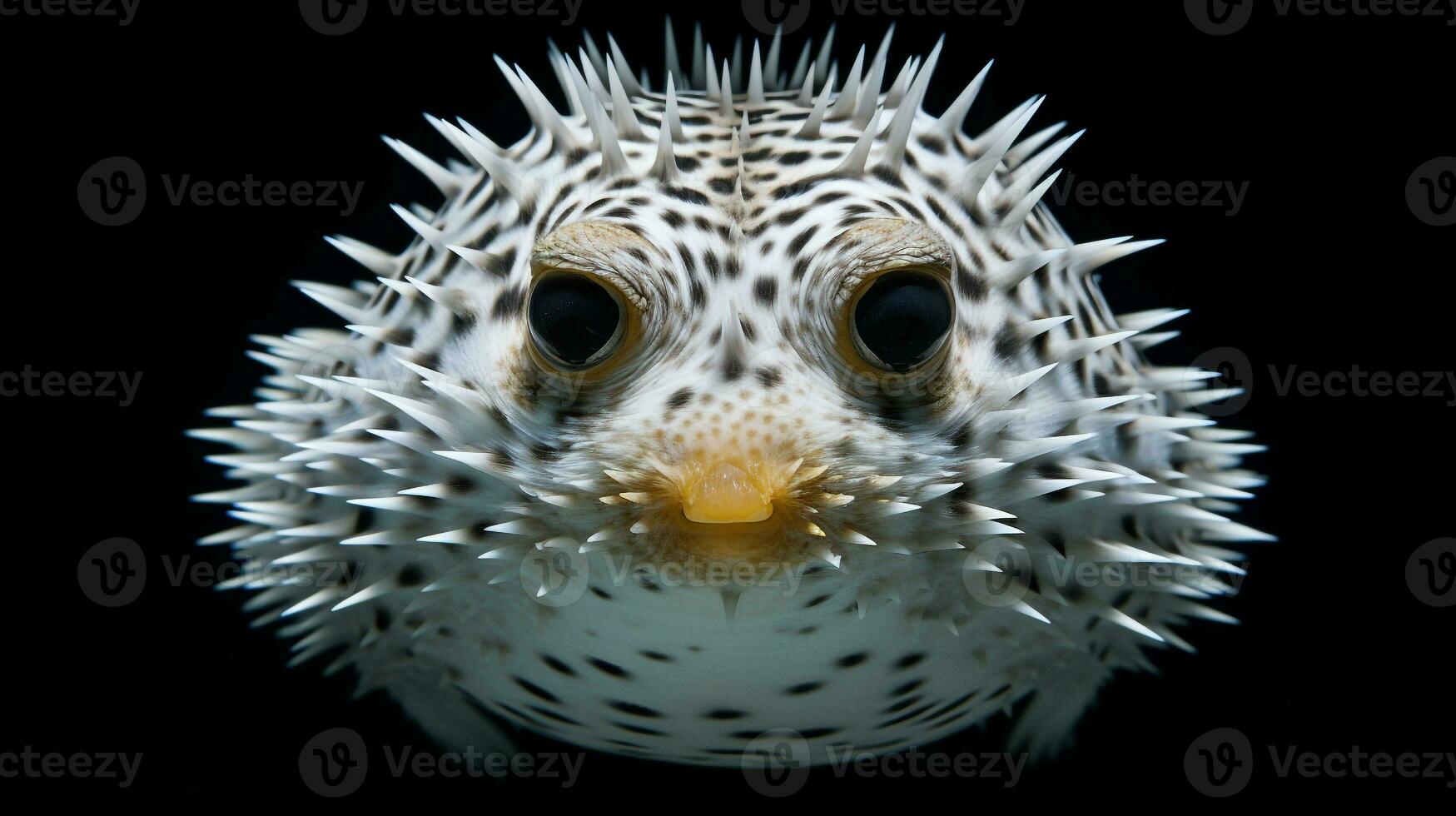 Wildlife photography of Photo of Pufferfish. Generative AI