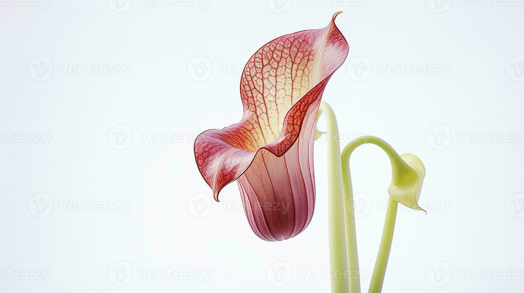 foto de hermosa lanzador planta flor aislado en blanco antecedentes. generativo ai