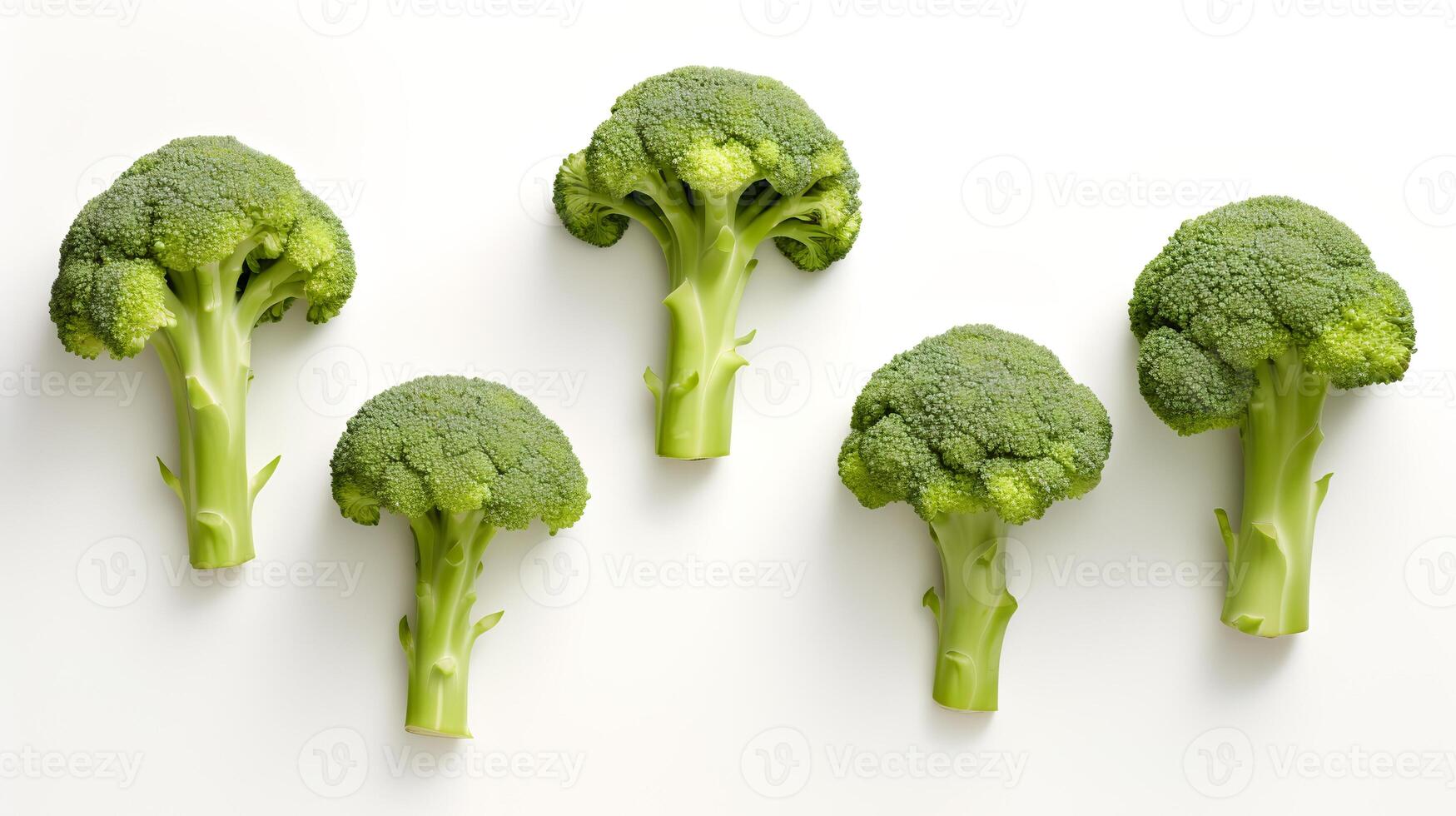 Photo of Broccoli isolated on white background.