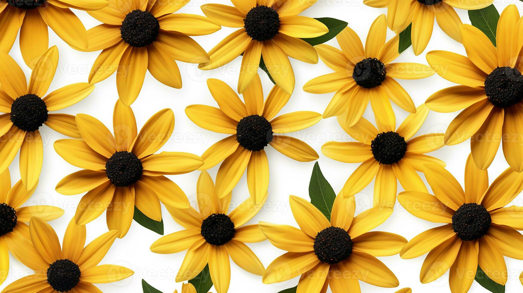 Black-Eyed Susan flower pattern background. Black-Eyed Susan flower background texture. Generative AI photo