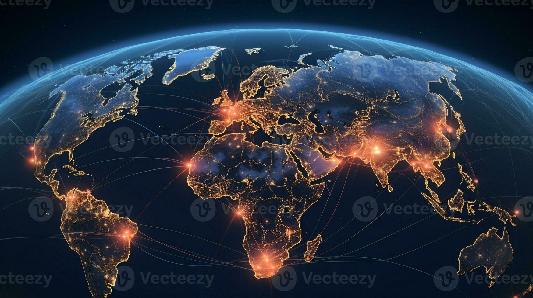 internacional vuelo rutas encima tierra foto