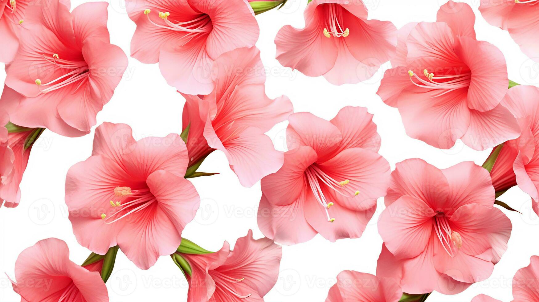 Gladiola flower patterned background. Flower texture background. Generative AI photo