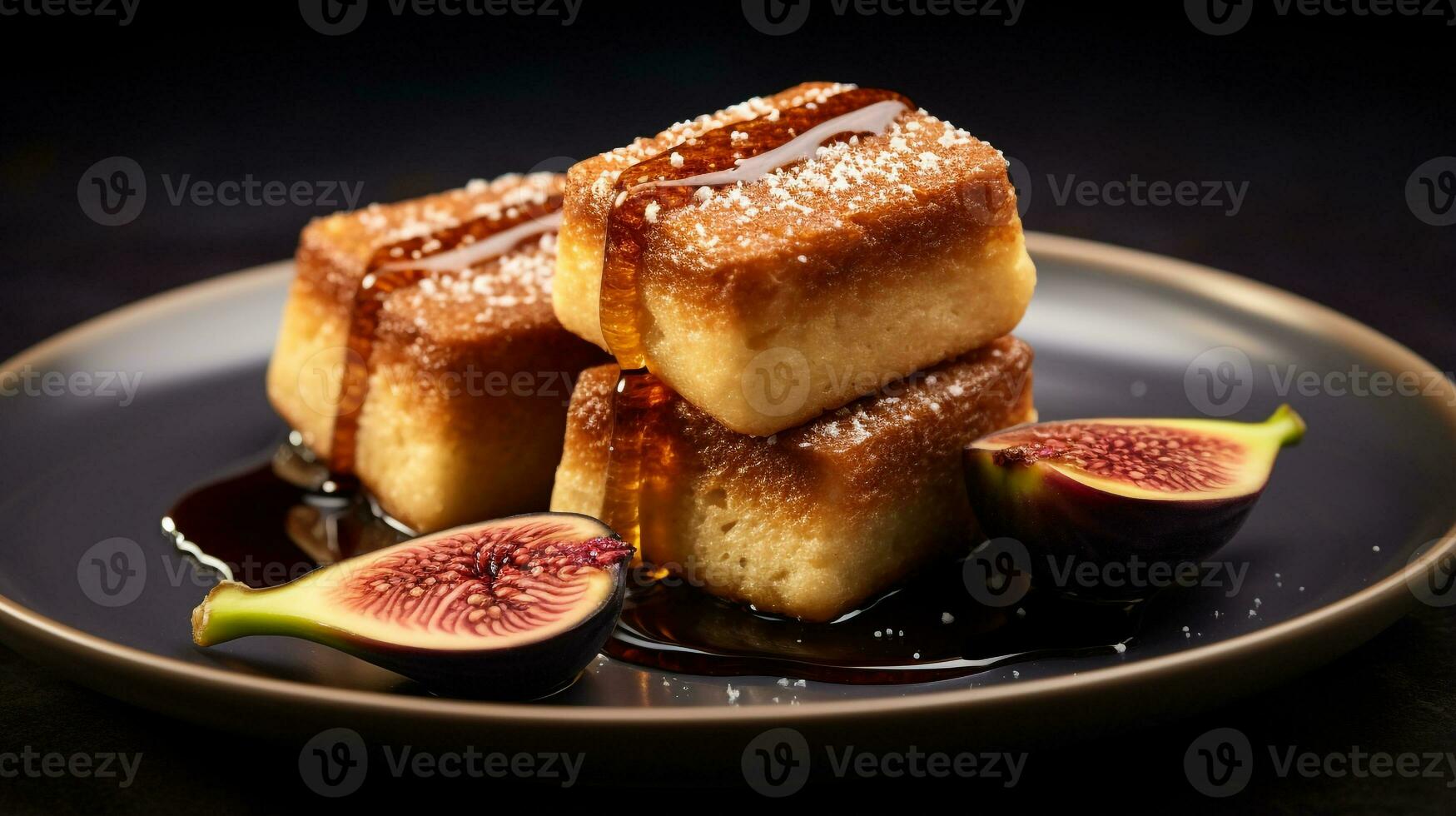 Photo of Fig Newtons as a dish in a high-end restaurant. Generative AI