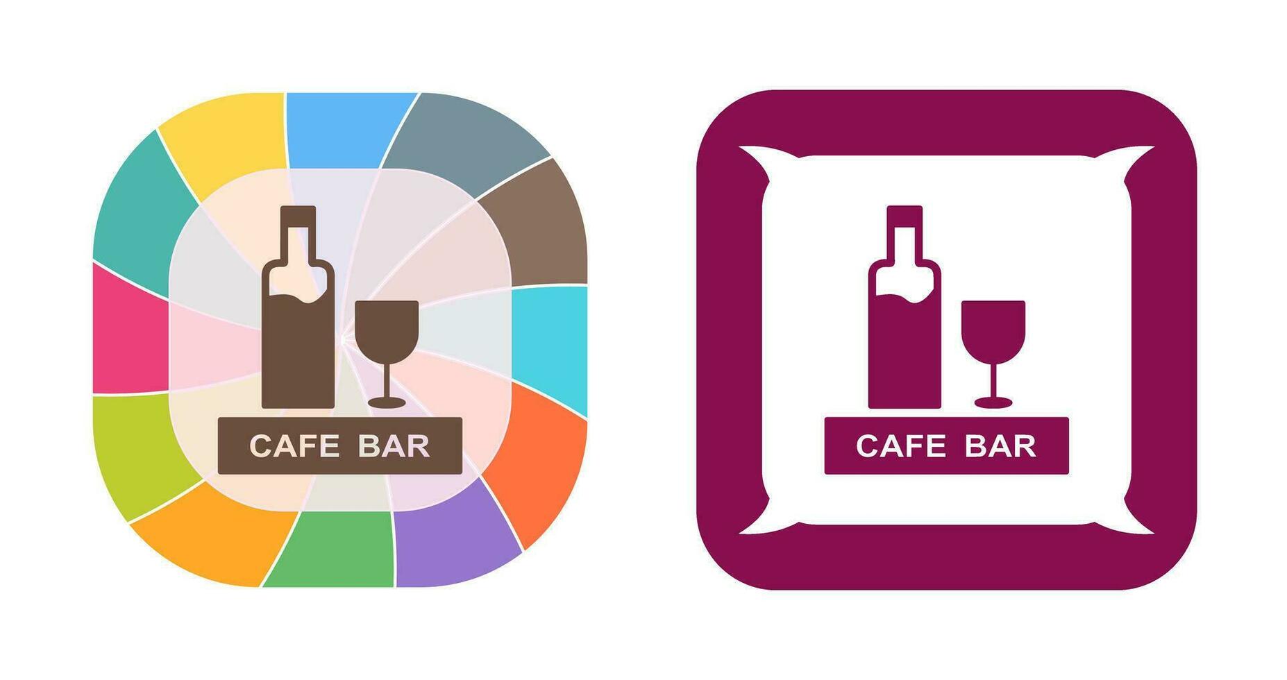 Unique Drinks Cafe Vector Icon