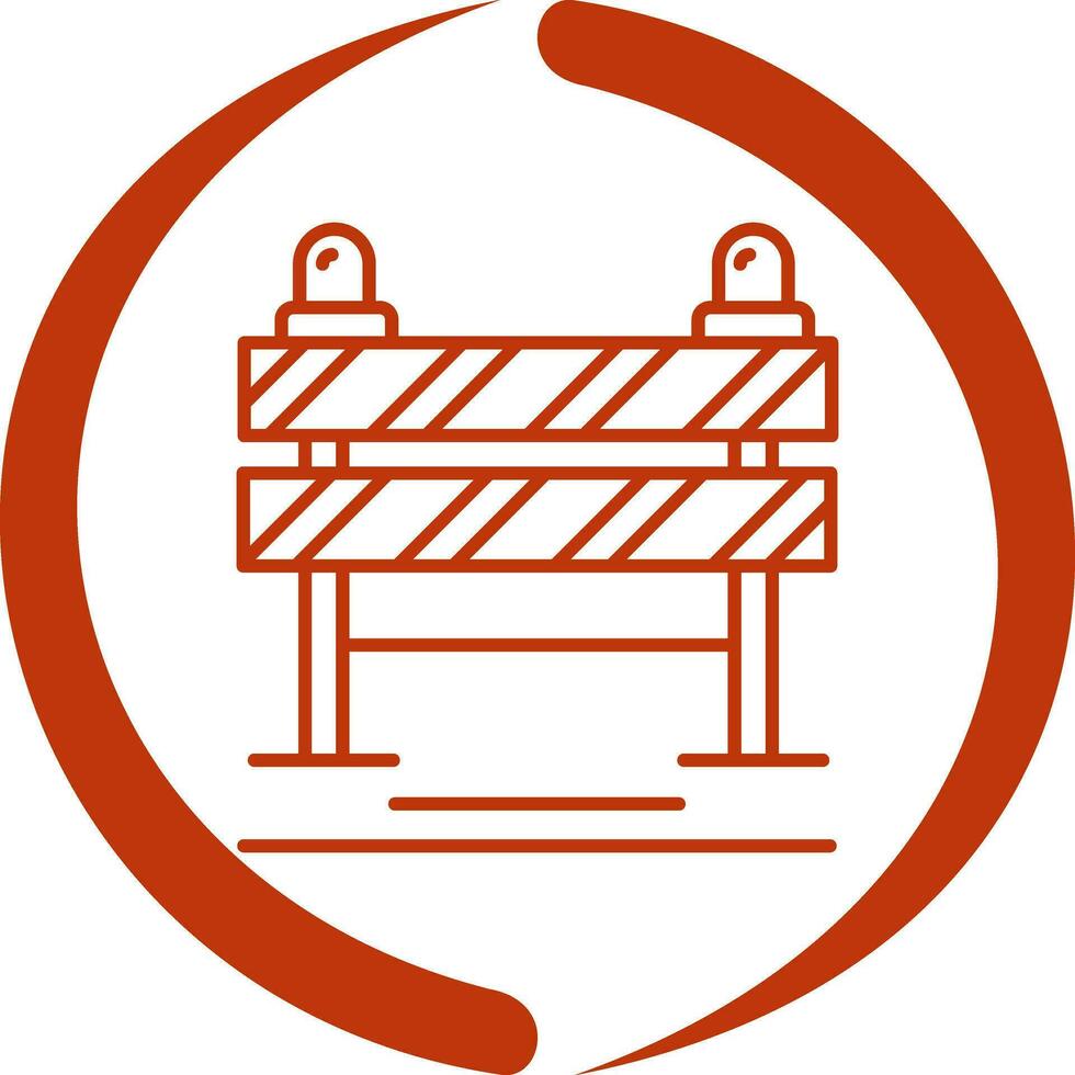 Road Blockade Vector Icon