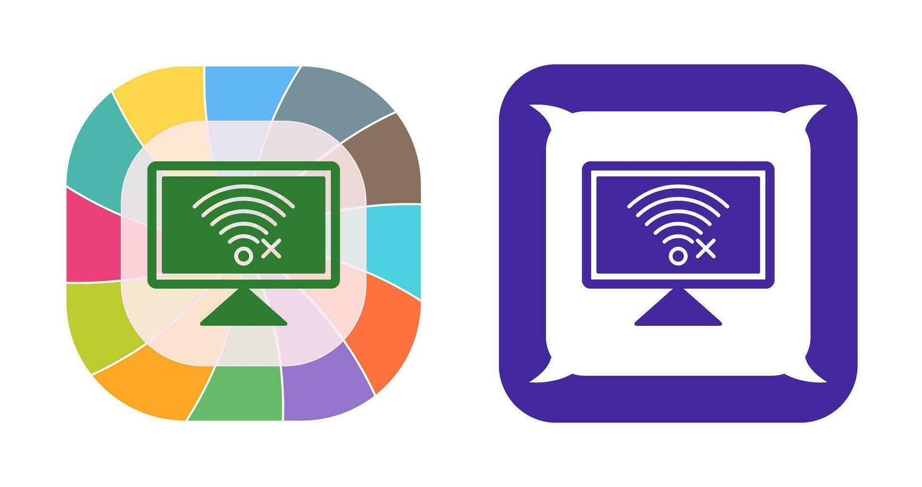 Disconnected Network Vector Icon