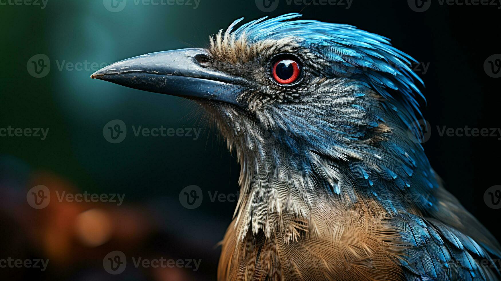 Close-up photo of a Jay looking any direction. Generative AI