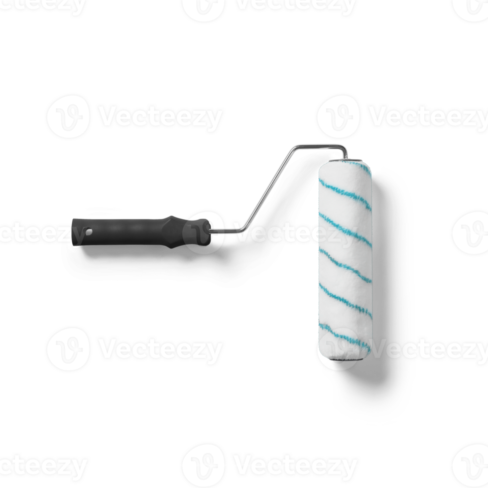 Blank white paint roller isolated. 29865404 PNG