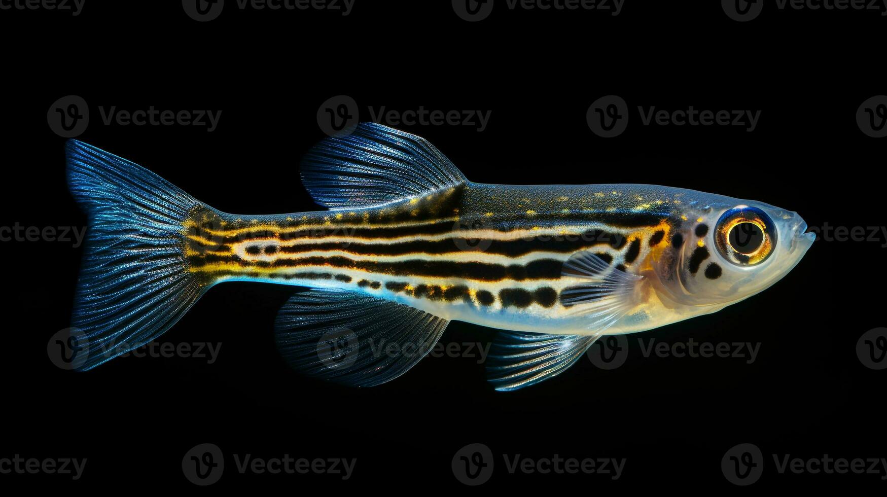 Wildlife photography of Photo of Zebrafish. Generative AI