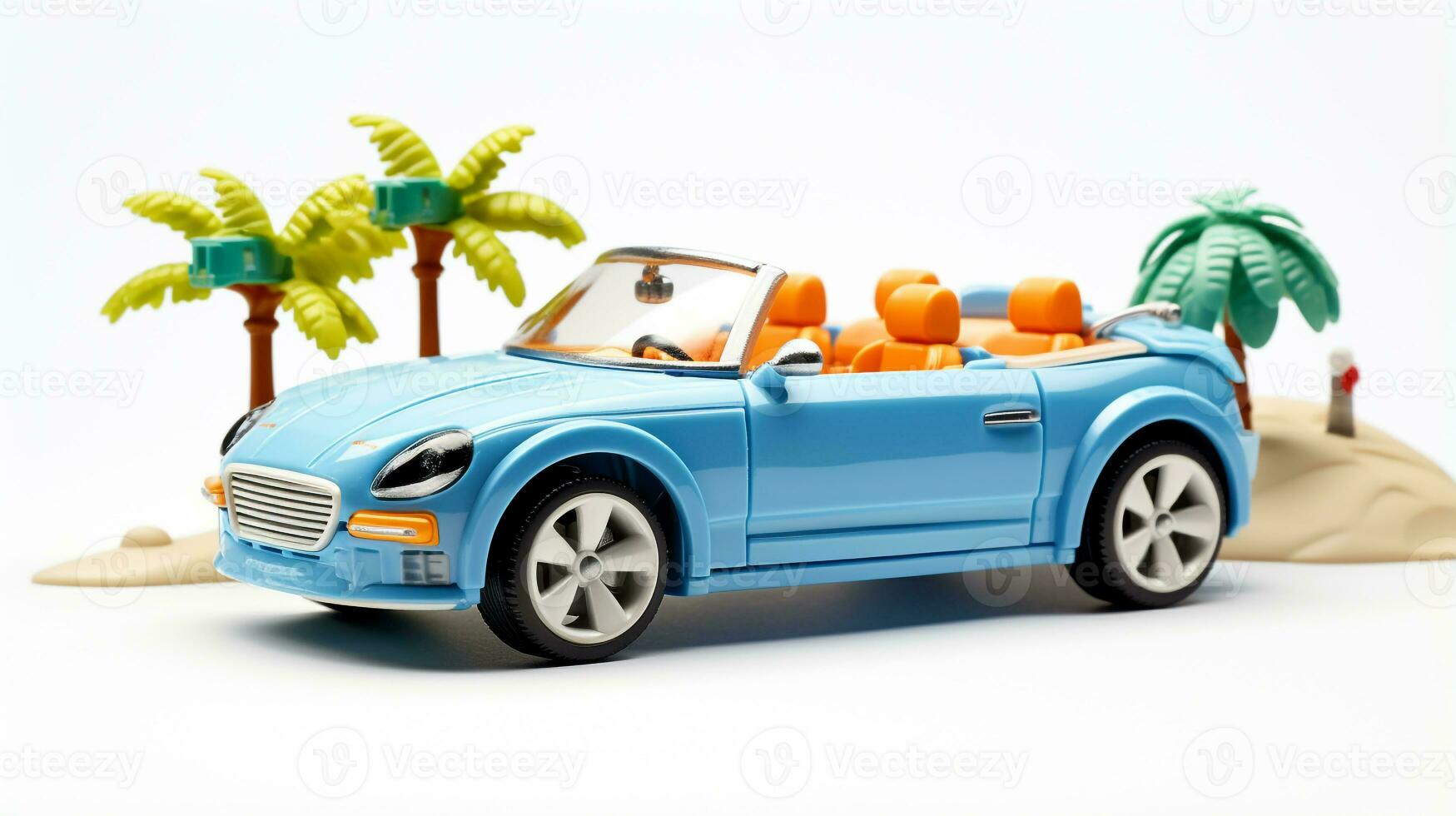 Displaying a 3D miniature Convertible. Generative AI photo