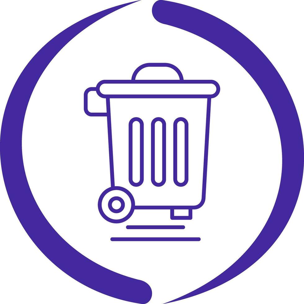 icono de vector de cubo de basura