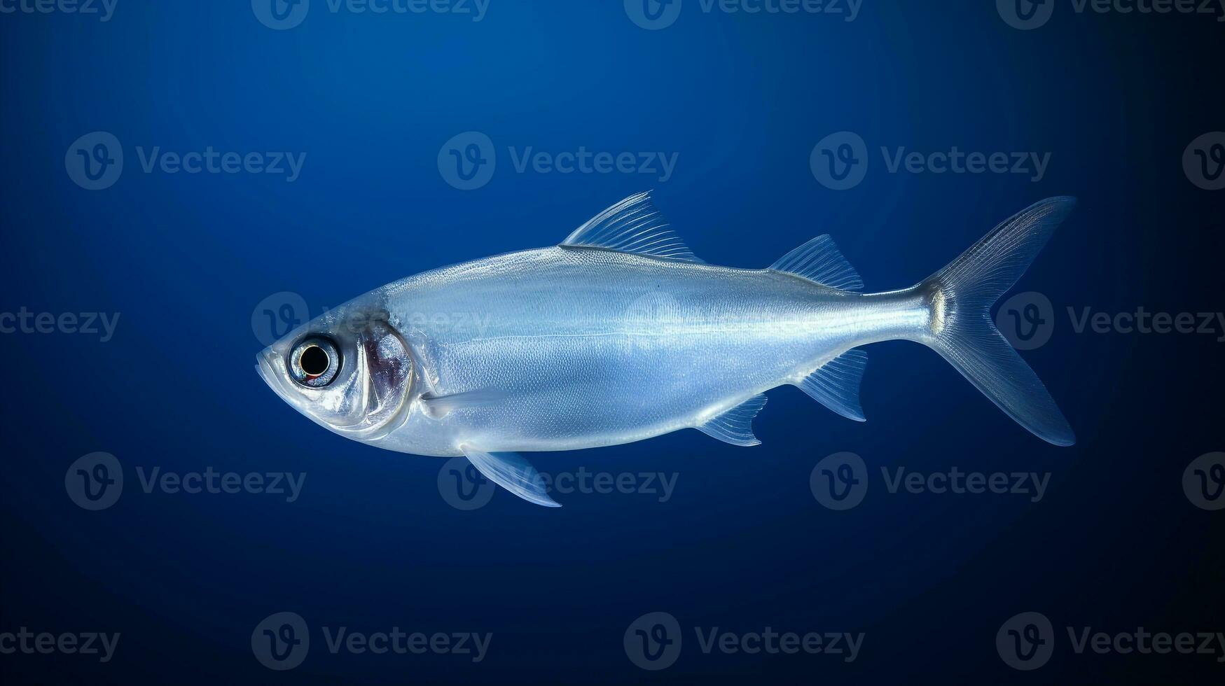 Photo of a X-ray Tetra under Blue Sky. Generative AI