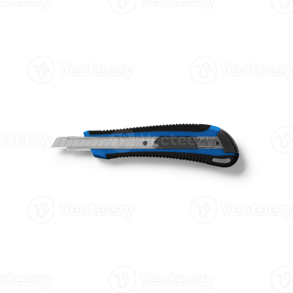 Isolated blue black cutter knife. 29866387 PNG