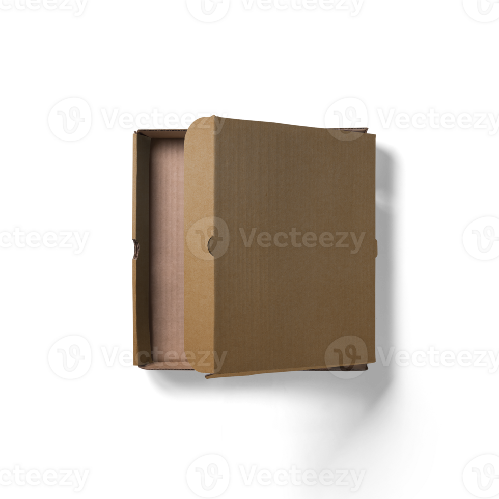 Brown Cardboard Pizza Box Mockup png