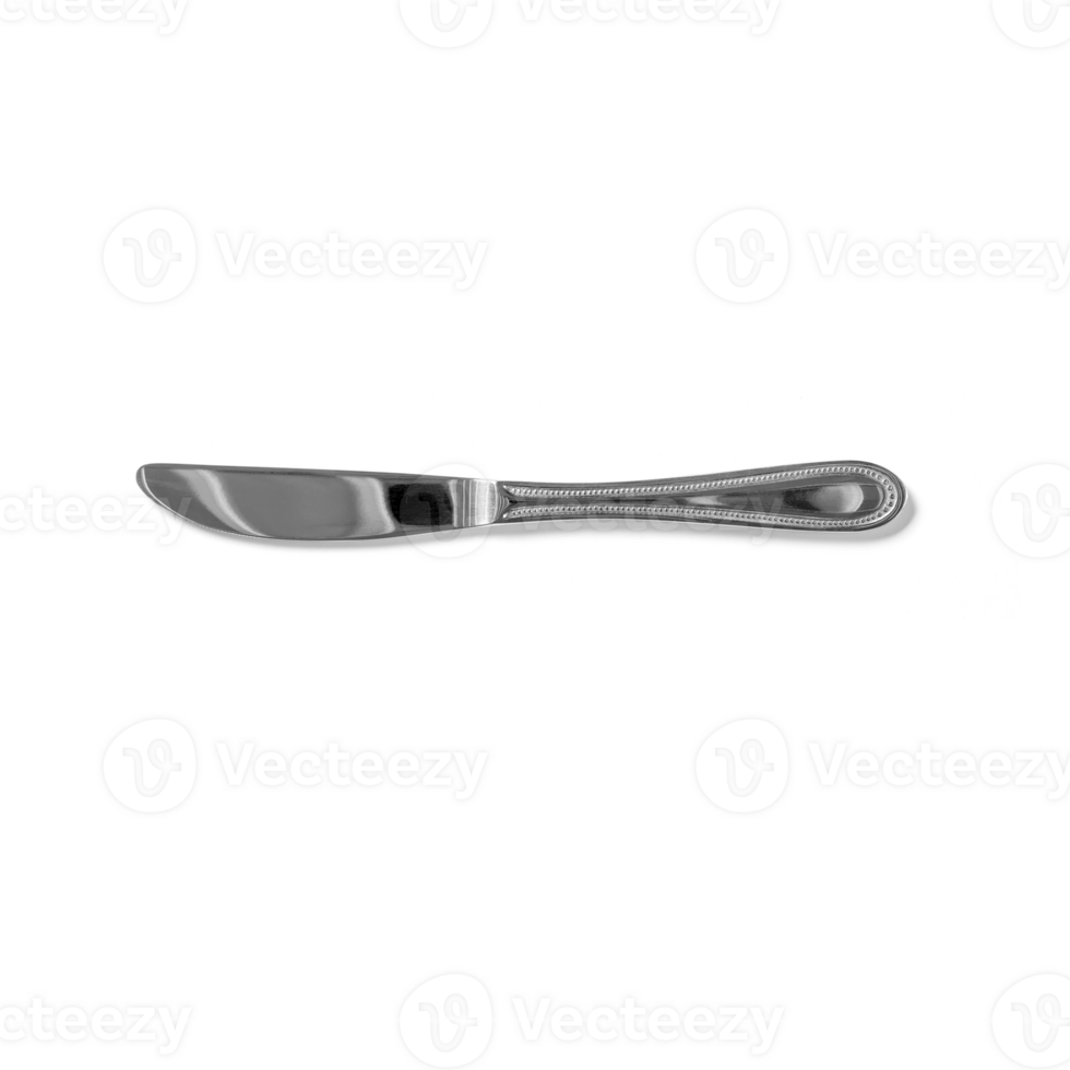 Shiny steel butter knife isolated. 29866403 PNG