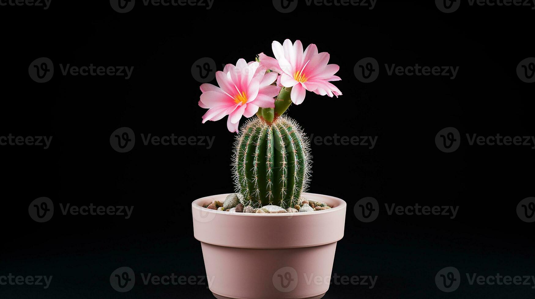 Photo of Cactus Flower flower isolated on white background. generative ai