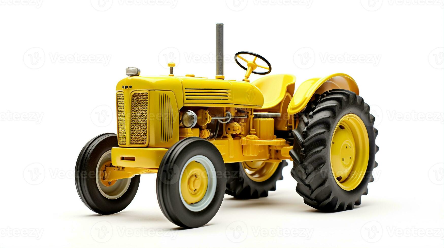 Displaying a 3D miniature Tractor. Generative AI photo