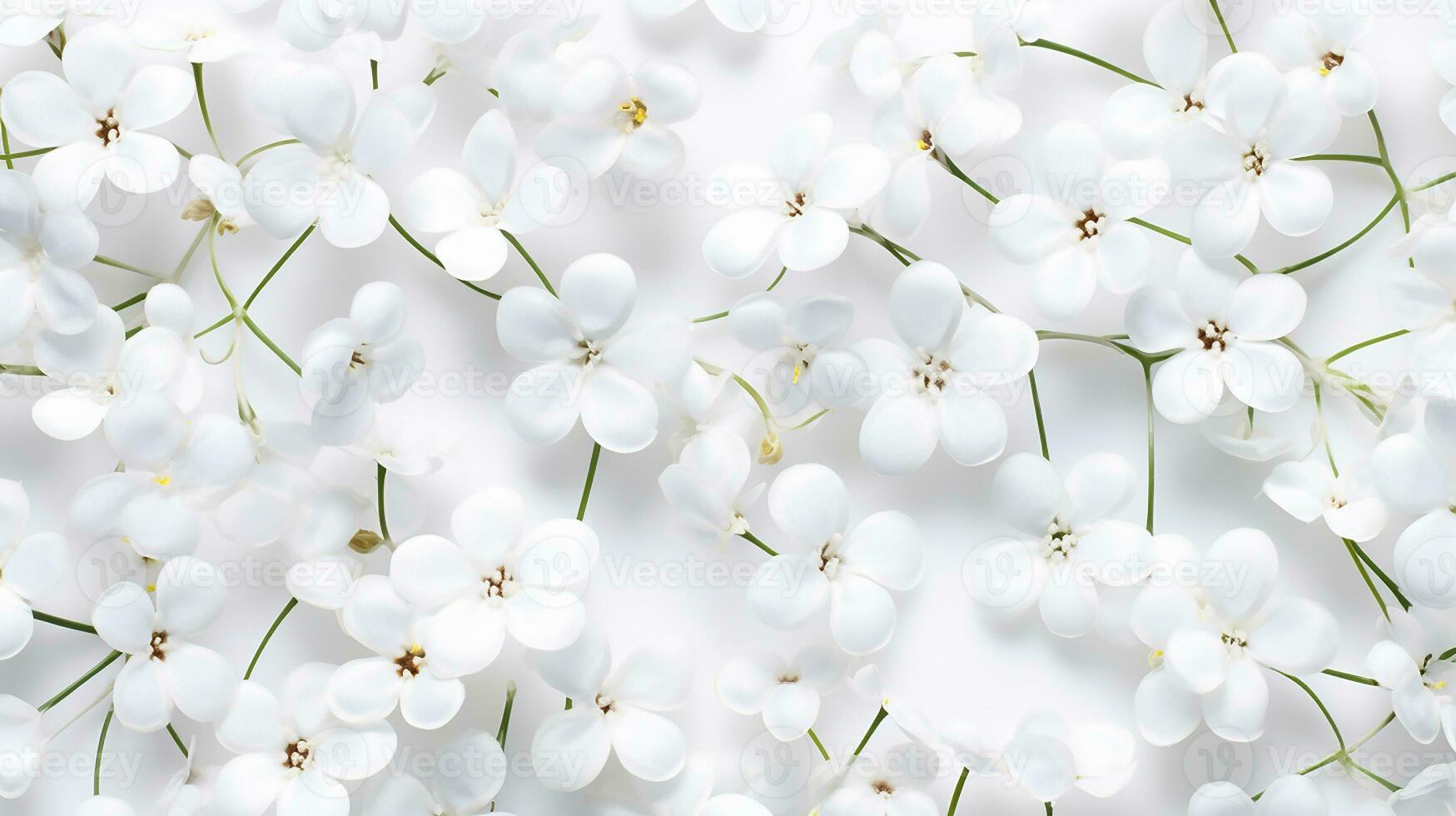 Gypsophila flower patterned background. Flower texture background. Generative AI photo
