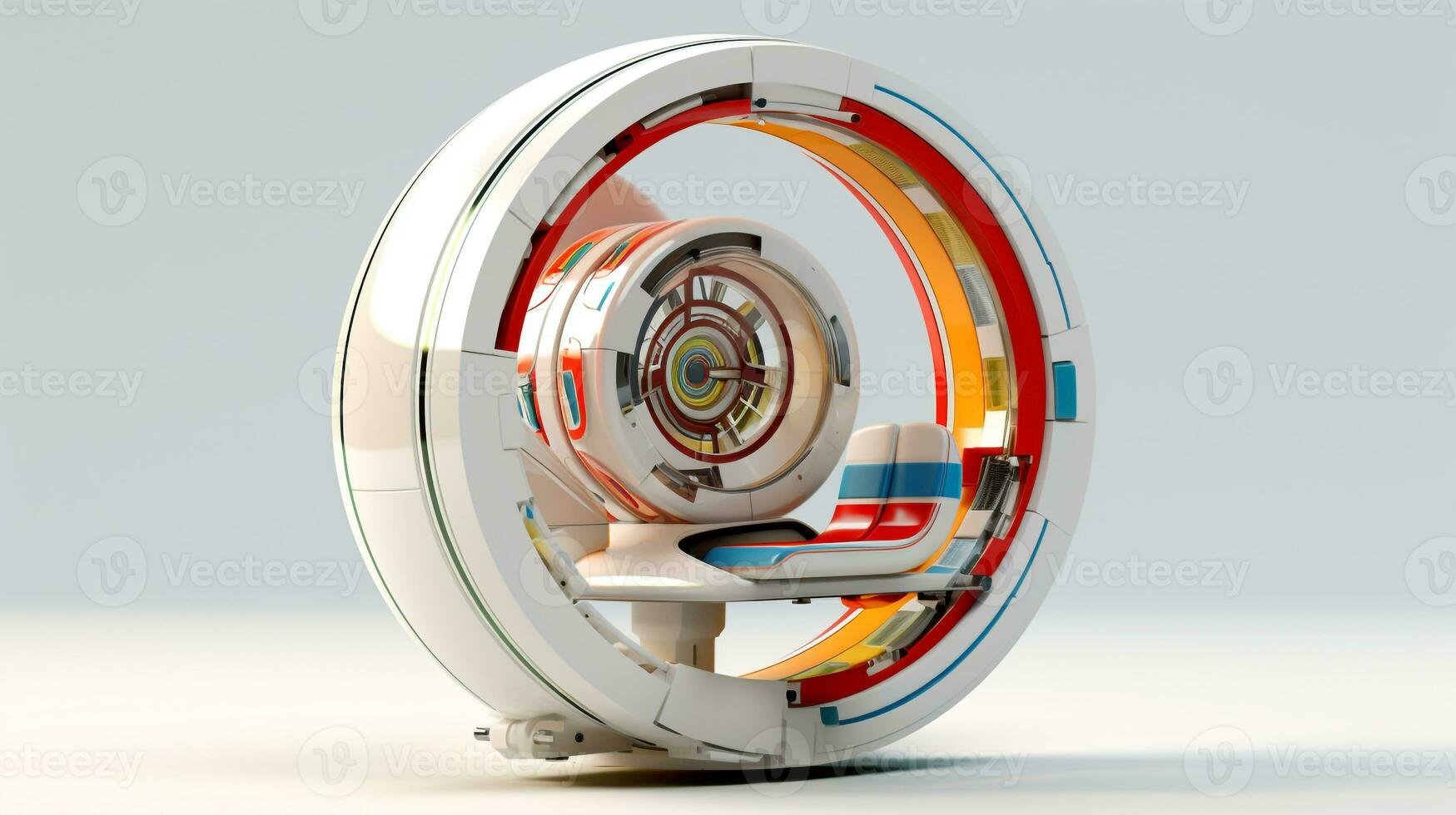 Displaying a 3D miniature Monowheel. Generative AI photo