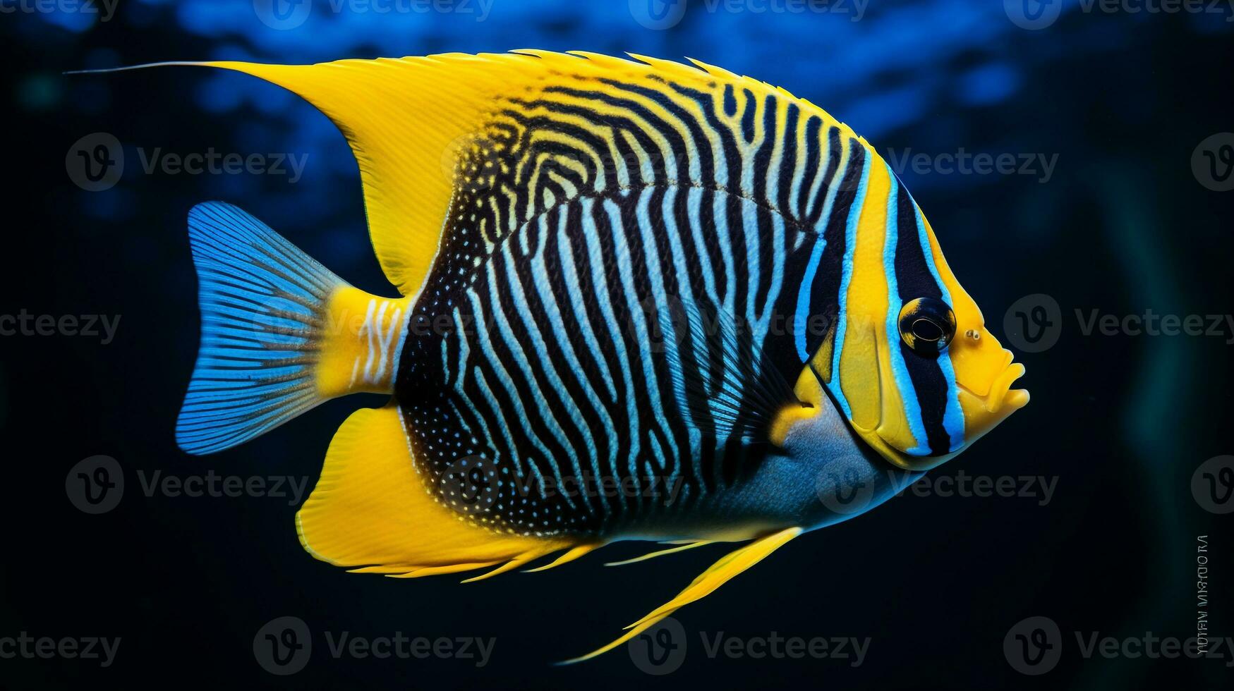 Wildlife photography of Photo of Angelfish. Generative AI