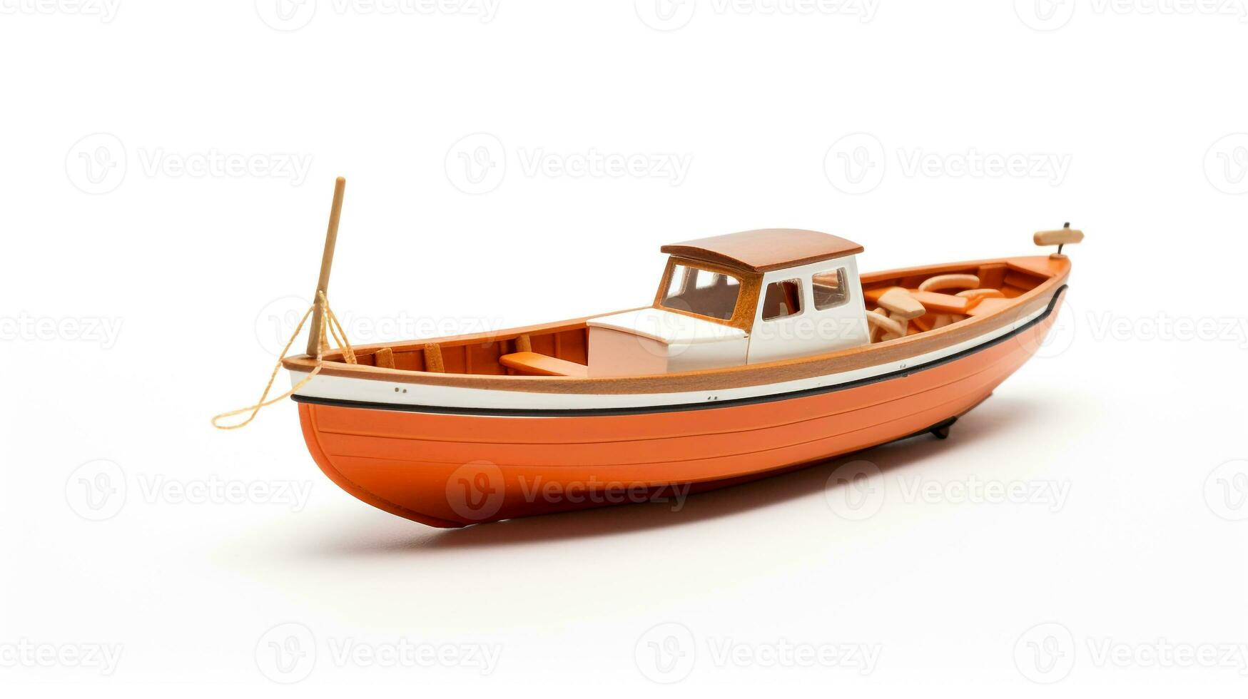 Displaying a 3D miniature Dinghy. Generative AI photo