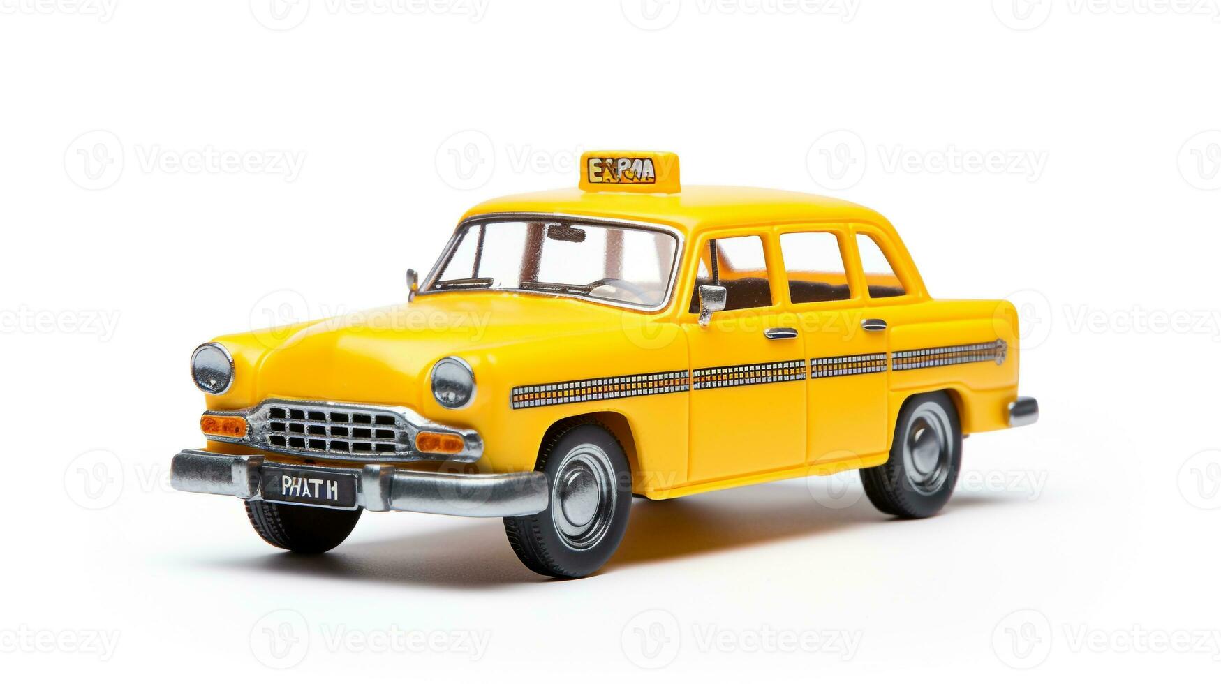 Displaying a 3D miniature Taxi. Generative AI photo