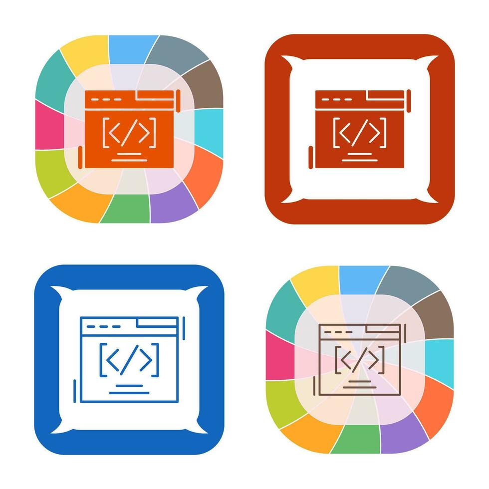 Web Coding Vector Icon