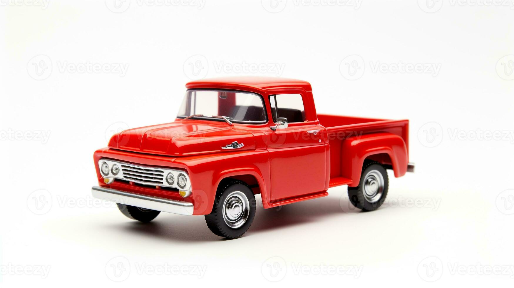 Displaying a 3D miniature Pickup Truck. Generative AI photo