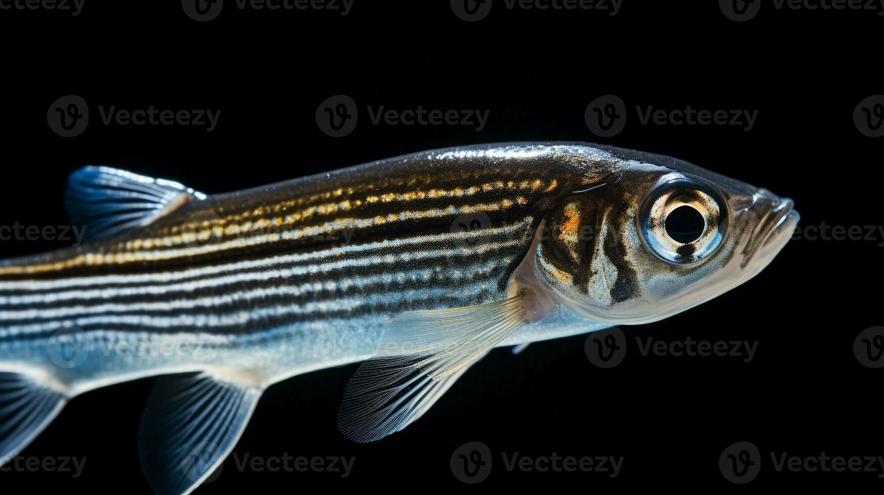 Wildlife photography of Photo of Zebrafish. Generative AI