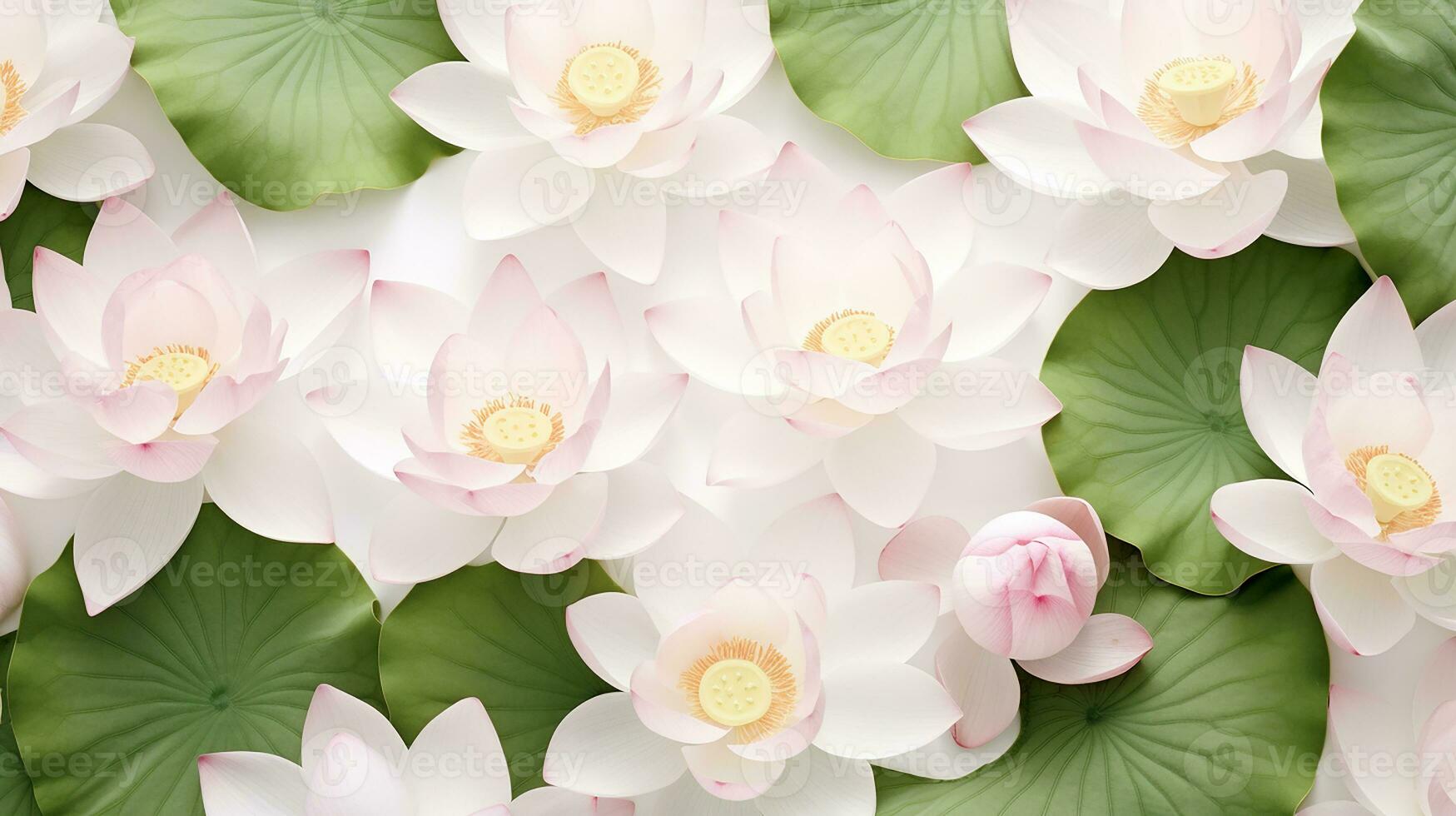 Lotus flower patterned background. Flower texture background. Generative AI photo