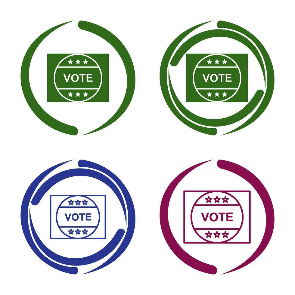 Vote Sticker Vector Icon