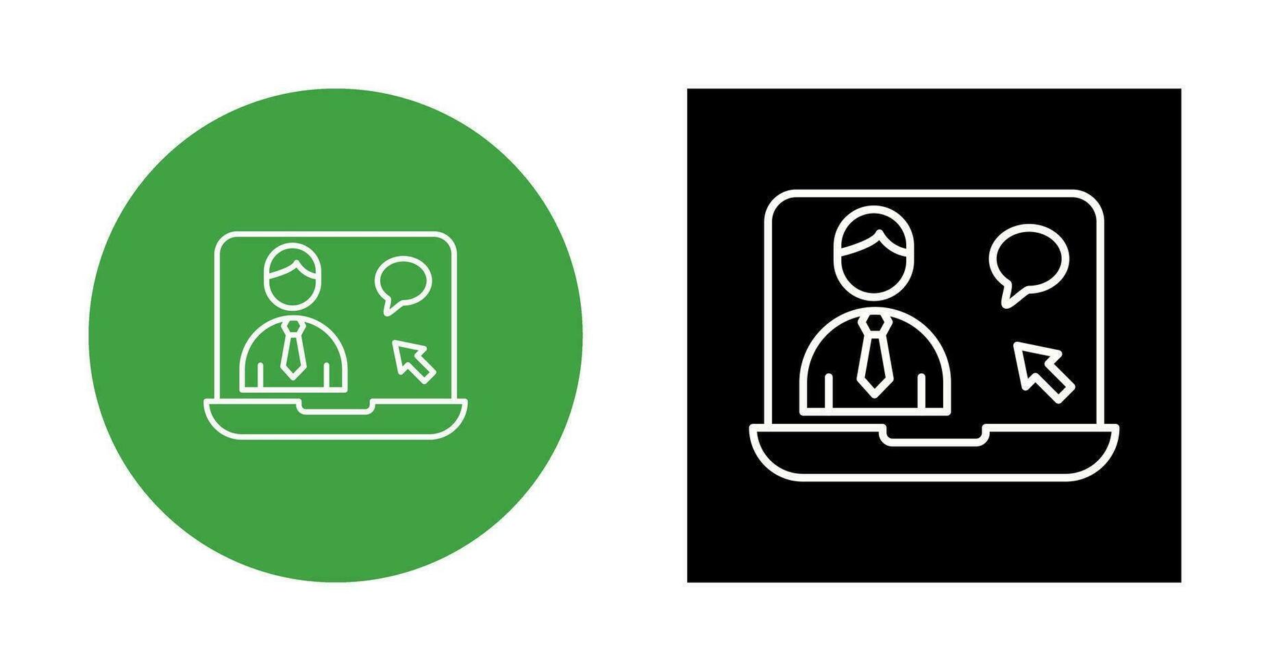Online Interview Vector Icon