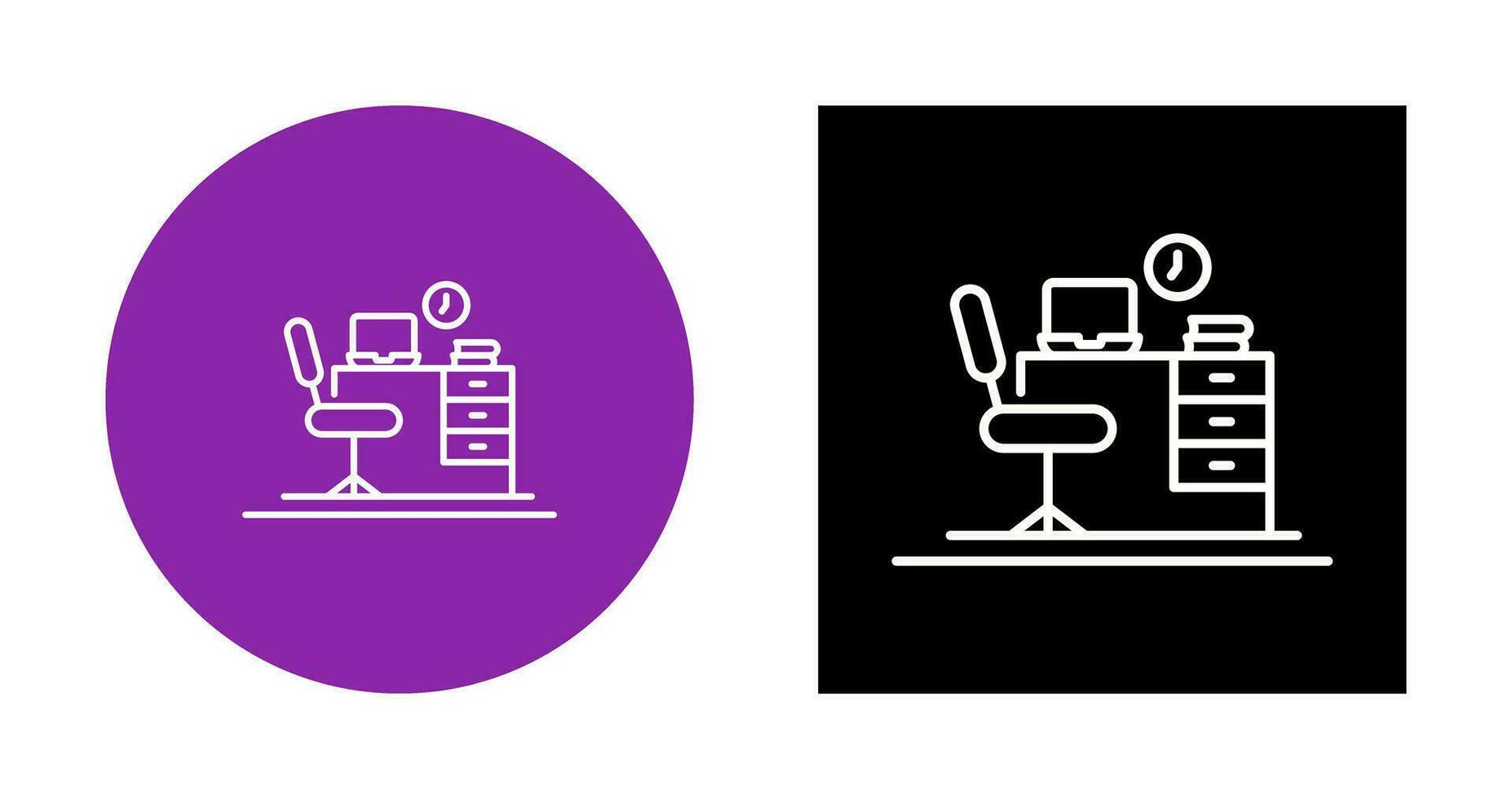 Office Desk Vector Icon