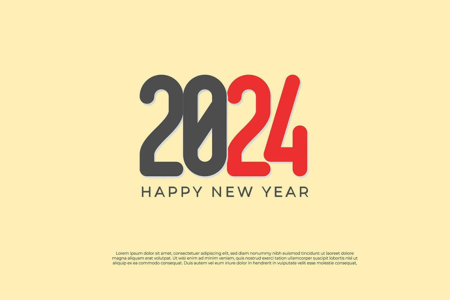 Happy New Year 2024. festive realistic decoration. Celebrate 2024 party. vector