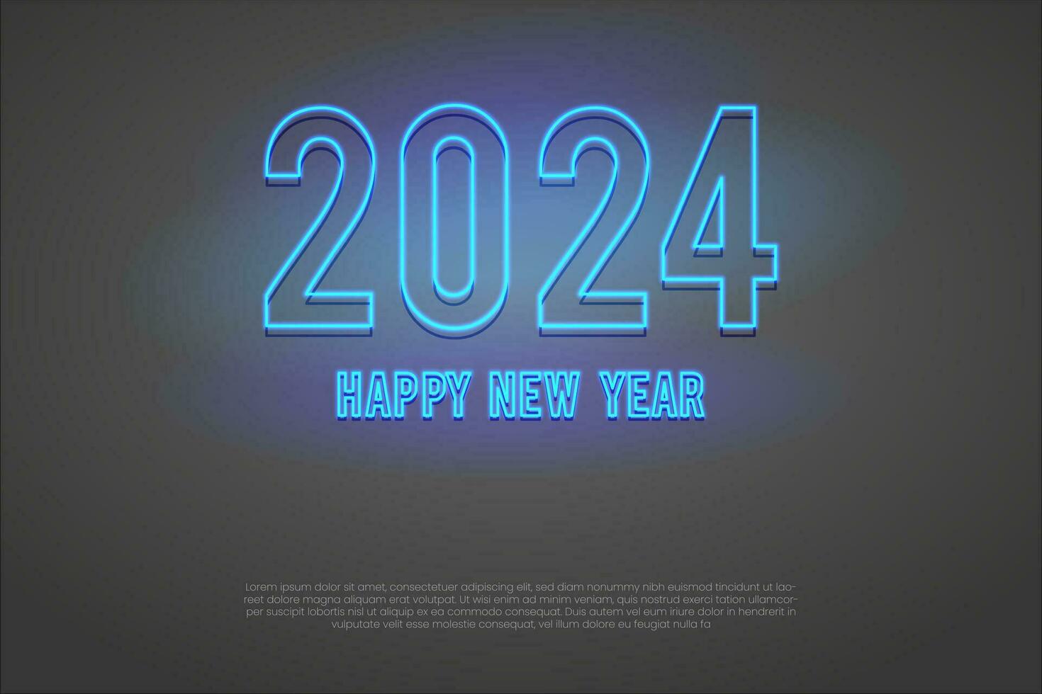 Happy New Year 2024. festive realistic decoration. Celebrate 2024 party vector