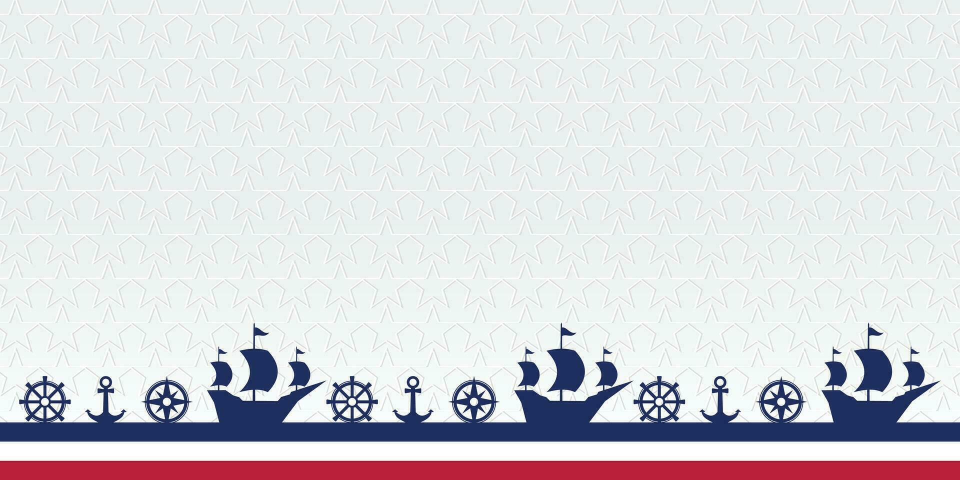 columbus day celebration background with free copy space area. vector for banner, greeting card, poster, web, social media.