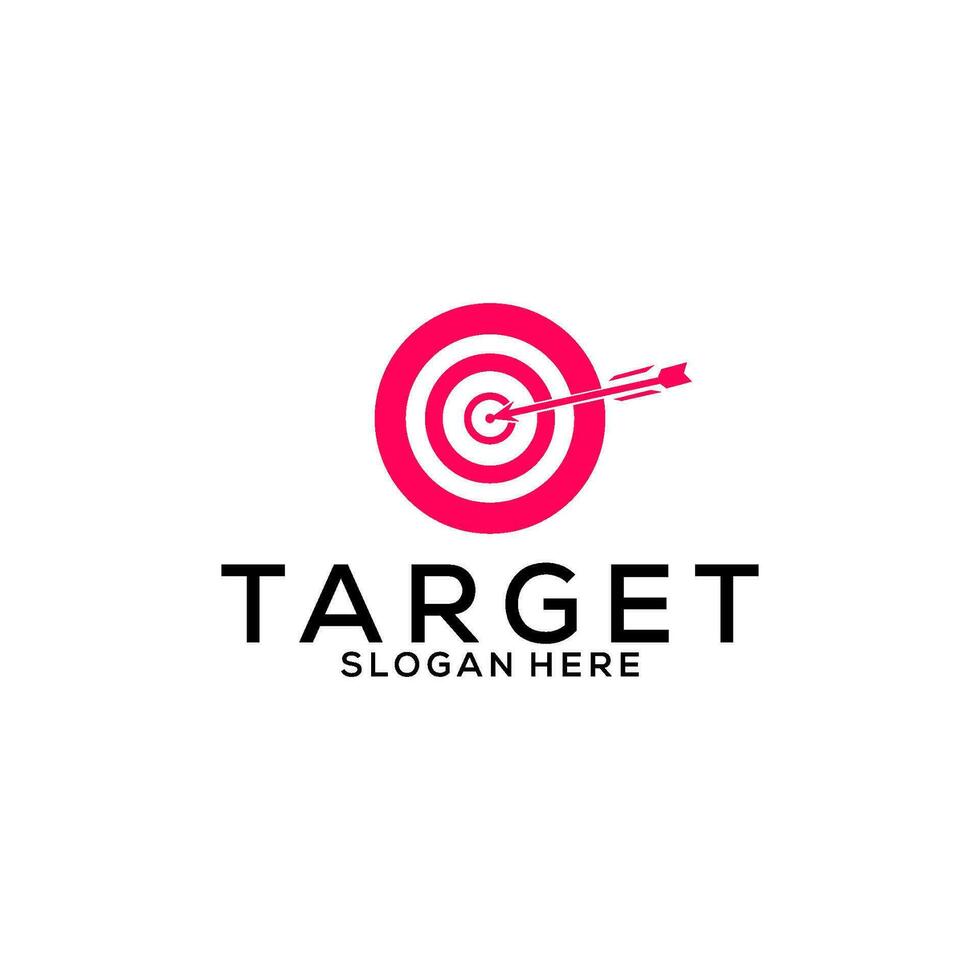 Target Logo design vector template, arrow on target logo icon