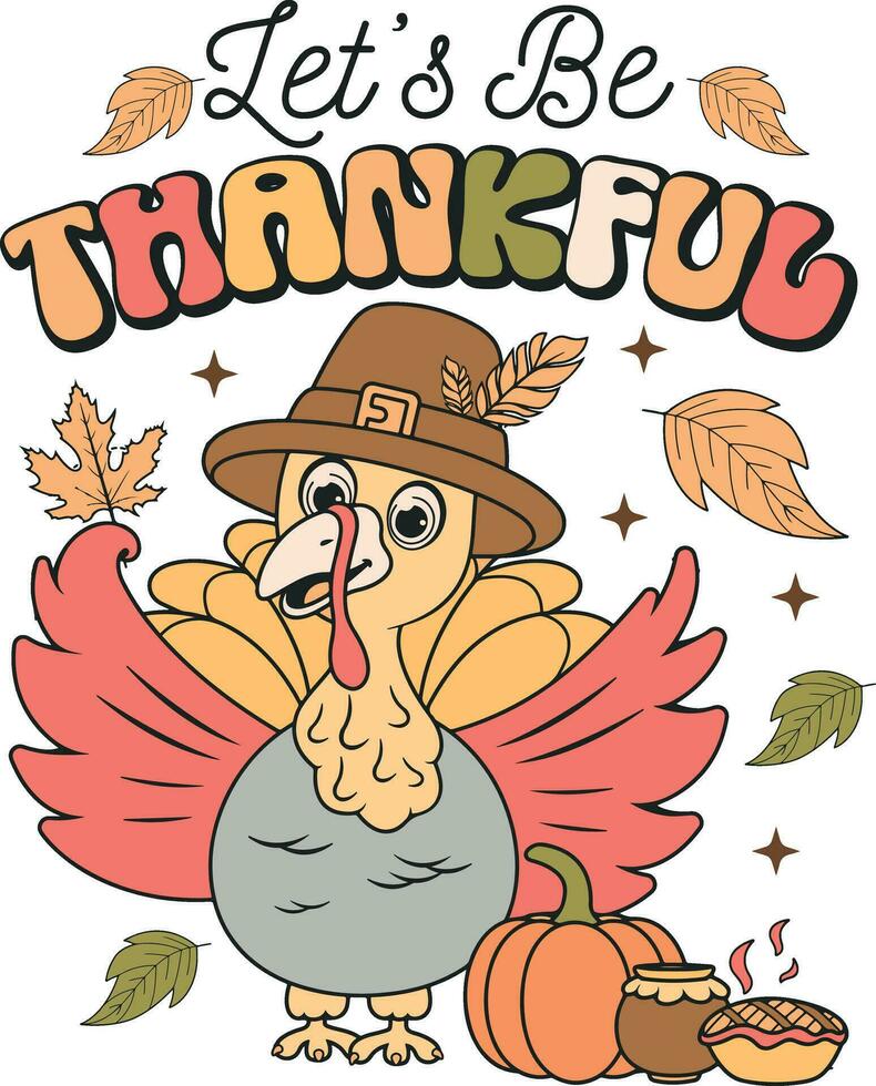 Retro Thanksgiving Sublimation Bundle vector