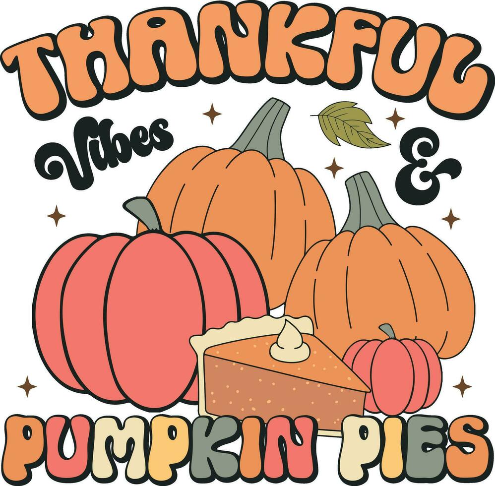 Retro Thanksgiving Sublimation Bundle vector