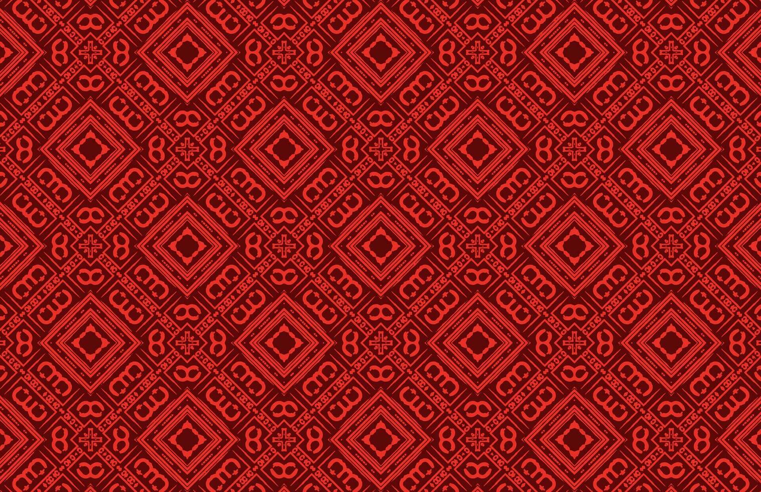 rojo tribal cuadrado tela diseño modelo vector